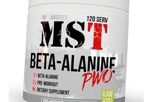 Бета-аланин для спорта MST Nutrition Beta-Alanine PWO 300 g 120 servings Unflavored