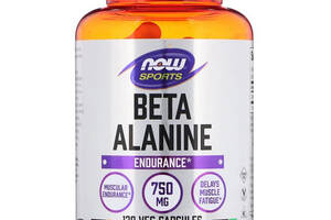 Бета-Аланин Now Foods Beta-Alanine 750 мг 120 вегетарианских капсул (NF2008)