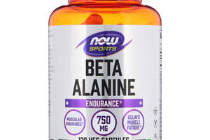 Бета аланин NOW Foods Beta-Alanine, Endurance 750 mg 120 Veg Caps