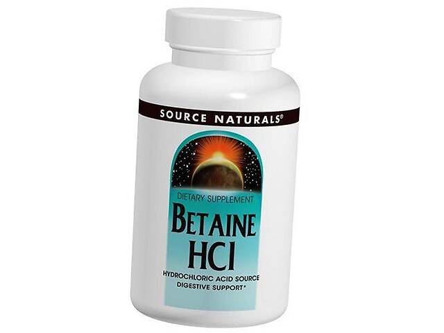 Бетаин Пепсин Betaine HCL Source Naturals 90таб (72355013)