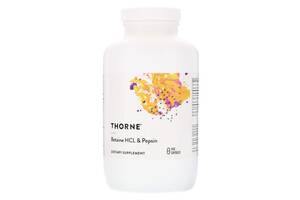 Бетаина гидрохлорид + пепсин Betaine HCL & Pepsin Thorne Research 450 капс.