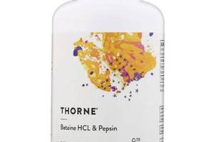 Бетаина гидрохлорид Thorne Research Betaine HCL & Pepsin 225 Caps THR-41502