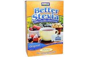 Better Stevia Now Foods 100 пакетов 100 г