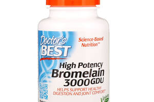 Бромелайн, Bromelain, Doctor's Best, 500 мг, 90 капсул