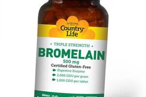 Бромелайн Triple Strength Bromelain Country Life 30таб (69124003)