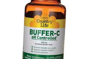 Буферизований Вітамін С, Buffer-C pH Controlled 500, Country Life 120вегкапс (36124094)