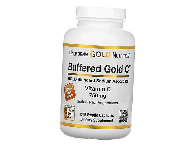 Буферизованный Витамин С Buffered Vitamin C 750 California Gold Nutrition 240вегкапс (36427026)