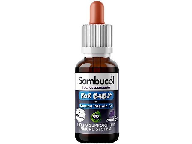 Бузина Sambucol Black Elderberry For Baby Vitamin C 20 ml /20 servings/
