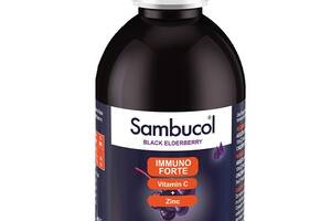 Бузина Sambucol Black Elderberry Immuno Forte + Vitamin C + Zinc 230 ml /46 servings/