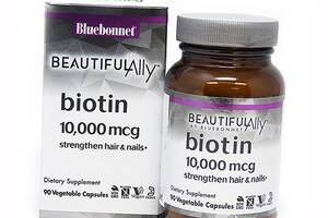 Биотин Beautiful Ally Biotin 10000 Bluebonnet Nutrition 90вегкапс (36393090)
