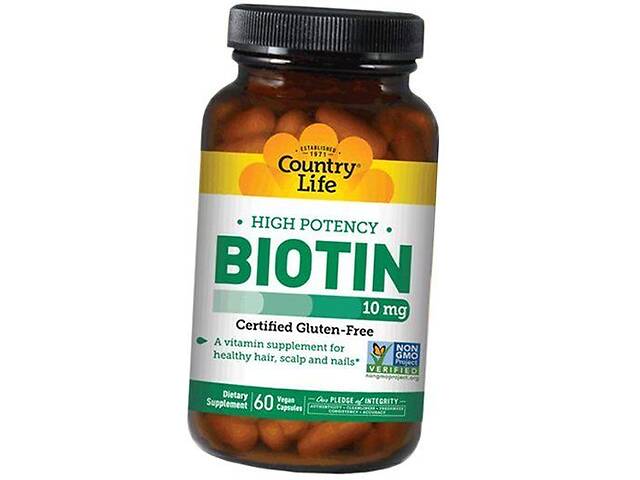 Биотин Biotin 10000 Country Life 60вегкапс (36124046)