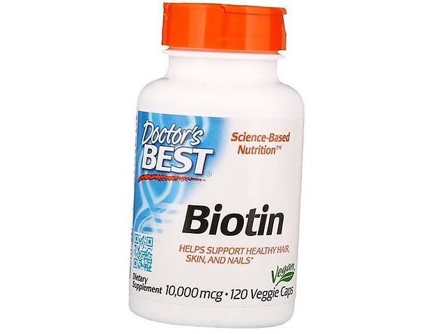 Биотин Biotin 10000 Doctor's Best 120вегкапс (36327055)