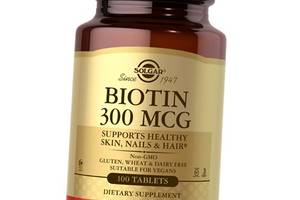 Биотин Biotin 300 Solgar 100таб (36313028)