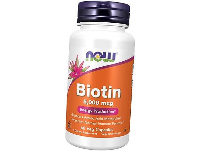 Биотин Biotin 5000 Now Foods 60вегкапс (36128060)