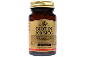 Биотин Biotin Solgar 300 мкг 100 таблеток