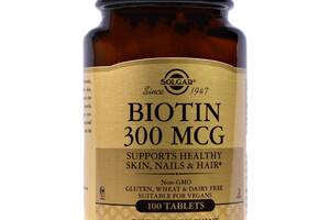 Биотин Biotin Solgar 300 мкг 100 таблеток