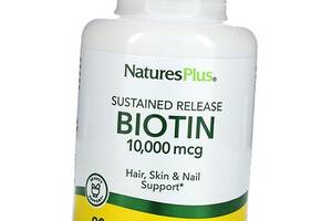 Биотин для волос кожи и ногтей Biotin 10000 Nature's Plus 90таб (36375168)