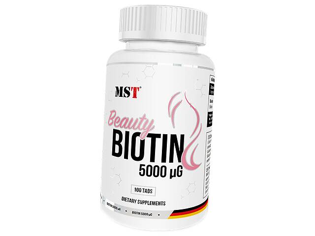 Биотин для волос кожи и ногтей MST Beauty Biotin 5000 100 таб (36288029)