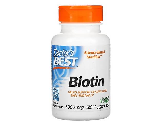 Биотин Doctor's Best Biotin 5000 mcg 120 Veg Caps