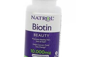 Біотин, максимальна дія, Biotin 10000, Natrol 100таб (36358027)