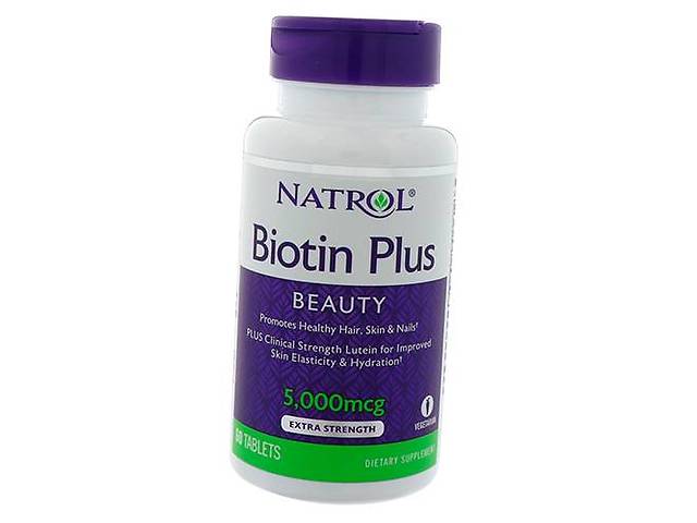 Биотин Natrol Biotin Plus 60 таб (36358030)