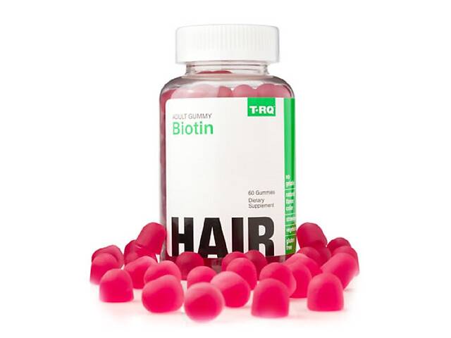 Биотин вкус клубники Biotin T-RQ 60 жевательных конфет