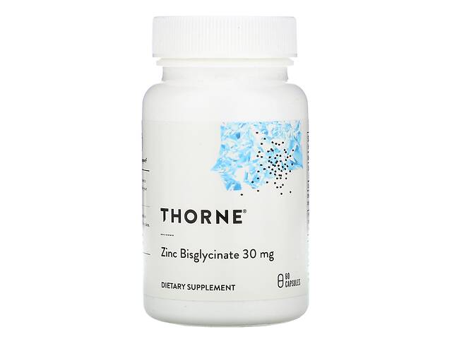 Бисглицинат цинка Zinc Bisglycinate Thorne Research 30 мг 60 капсул
