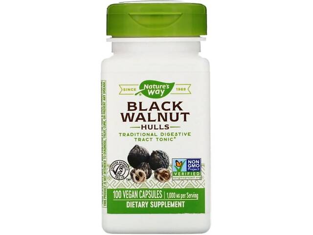 Черный орех Nature's Way Black Walnut, Hulls 500 mg 100 Caps NWY-10600