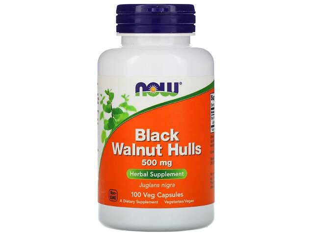 Черный орех NOW Foods Black Walnut Hulls 500 mg 100 Veg Caps