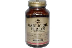 Чесночное масло (Garlic Oil Perles) Solgar концентрат 250 капсул