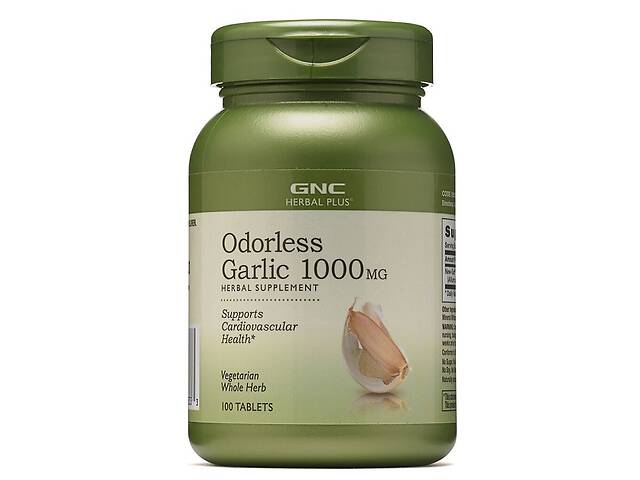Чеснок GNC Herbal Plus Odorless Garlic 1000 mg 100 Tabs