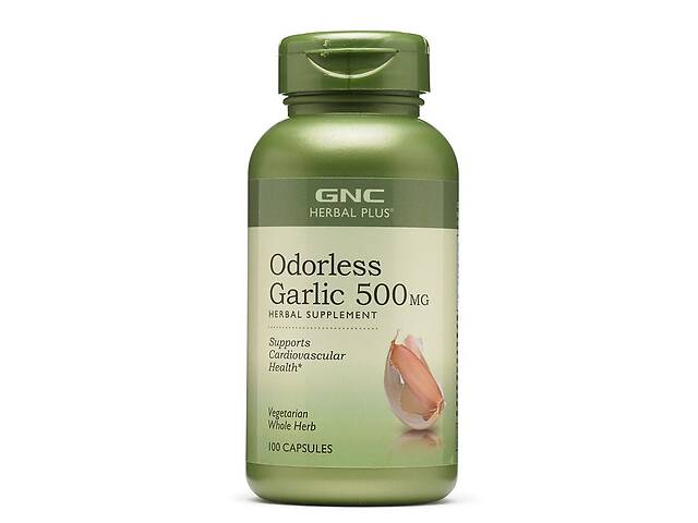 Чеснок GNC Herbal Plus Odorless Garlic 500 mg 100 Caps