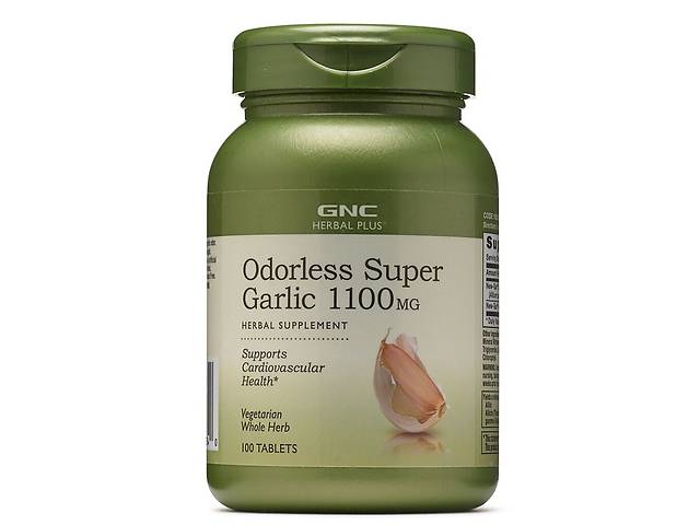 Чеснок GNC Herbal Plus Odorless Super Garlic 1100 mg 100 Tabs