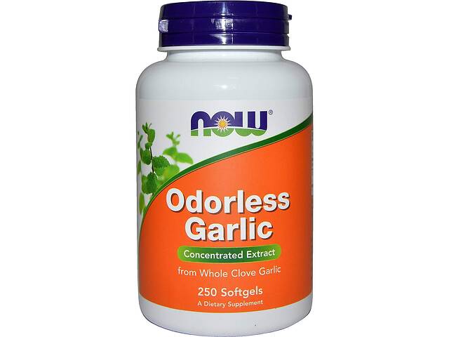 Чеснок концентрированный экстракт Odorless Garlic Now Foods 250 гелевых капсул