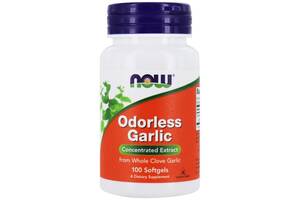 Чеснок Odorless Garlic Now Foods без запаха 100 гелевых капсул