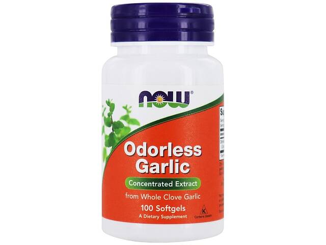 Чеснок Odorless Garlic Now Foods без запаха 100 гелевых капсул