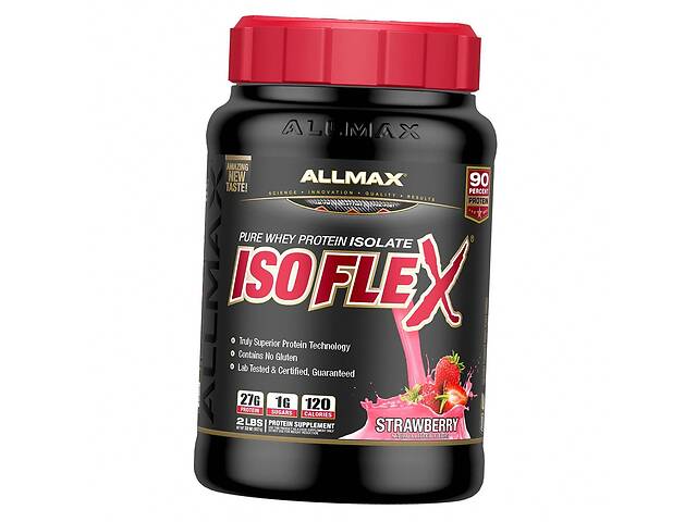 Чистый изолят сывороточного протеина Isoflex Allmax Nutrition 907г Клубника (29134005)