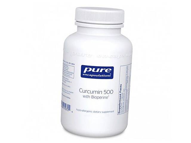 Curcumin 500 with Bioperine Pure Encapsulations 60вегкапс (71361008)