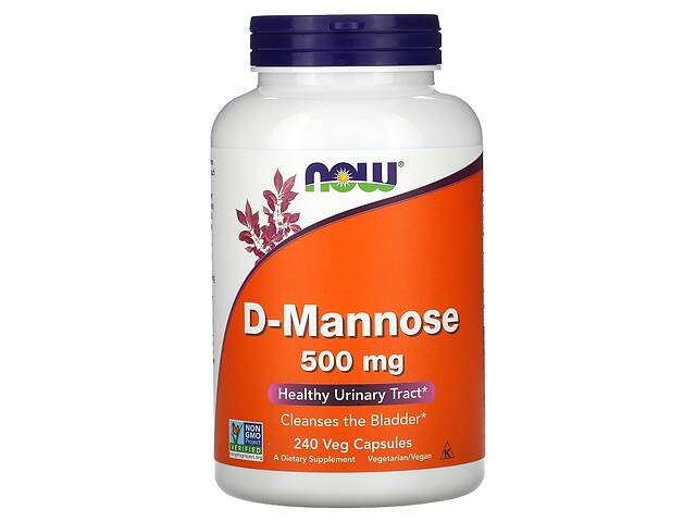 D-манноза D-Mannose Now Foods 500 мг 240 вегетарианских капсул