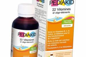 Дитячі вітаміни, 22 Vitamins And Minerals, Pediakid 125мл Апельсин-лимон (36505001)