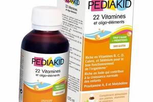 Дитячі вітаміни, 22 Vitamins And Minerals, Pediakid 250мл Апельсин-абрикос (36505001)