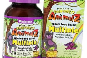 Детские витамины Animalz Multiple Bluebonnet Nutrition 90таб Апельсин (36393076)