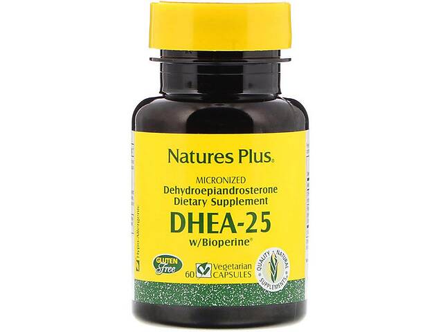 ДГЭА Nature's Plus DHEA-25 With Bioperine 60 Veg Caps