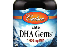 Докозагексаеновая кислота ДГК Elite DHA Gems Carlson Labs 1000 мг 30 гелевых капсул