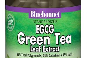 EGCG Экстаркт Листьев Зеленого Чая Bluebonnet Nutrition 60 гелевых капсул