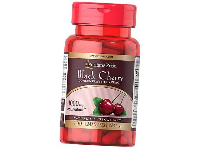 Экстракт Черной Вишни Black Cherry Extract 1000 Puritan's Pride 100капс (71367073)