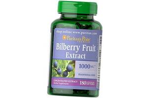 Экстракт Черники Bilberry Fruit Extract 1000 Puritan's Pride 180гелкапс (71367013)