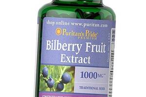 Экстракт Черники Bilberry Fruit Extract 1000 Puritan's Pride 180гелкапс (71367013)