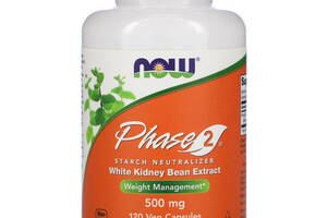 Экстракт для похудения NOW Foods Phase 2, Starch Neutralizer 500 mg 120 Veg Caps NF3021