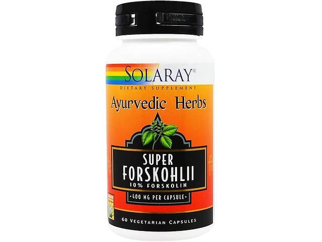 Экстракт для похудения Solaray Ayurvedic Herbs Super Forskohlii 400 mg 60 Veg Caps SOR-64475